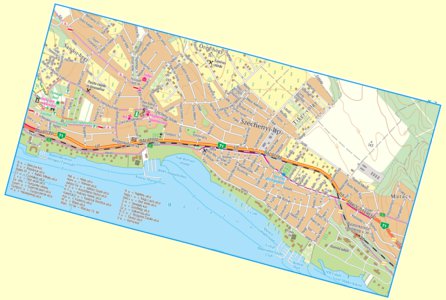 Balatonkenese city map, várostérkép