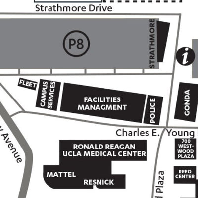UCLA Campus Map (Grayscale)