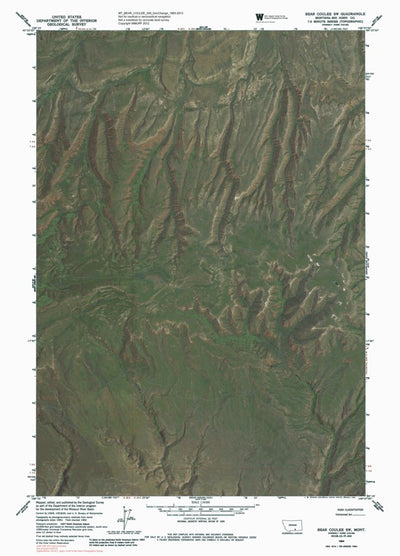 MT-BEAR COULEE SW: GeoChange 1963-2013