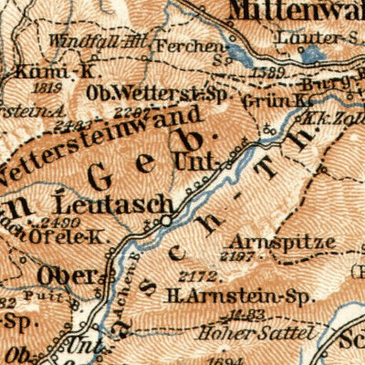 Bavarian and Inntal Alps (Innsbruck-Land), 1906