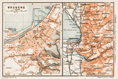 Bregenz town plan, 1909