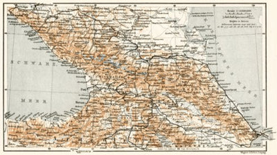 Map of the Caucasus Region, 1914