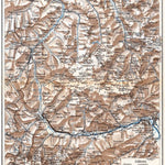Eastern Alps map: from Landeck to Meran (Merano) and Bormio, 1911