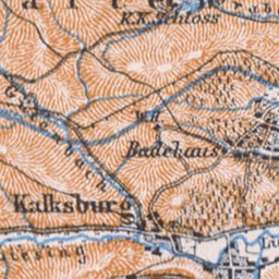 Map of the west environs of Vienna (Wien) from Klosterneuburg to Baden, 1913