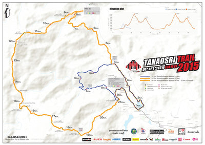 Tanaosri Trail Topographic Course Map