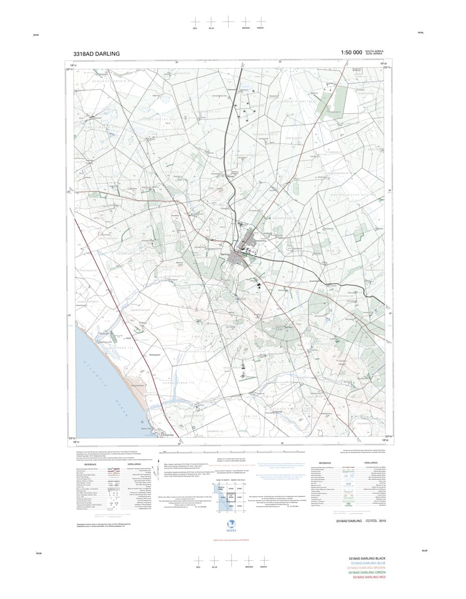 3318AD DARLING Map by Chief Directorate: National Geo-spatial ...