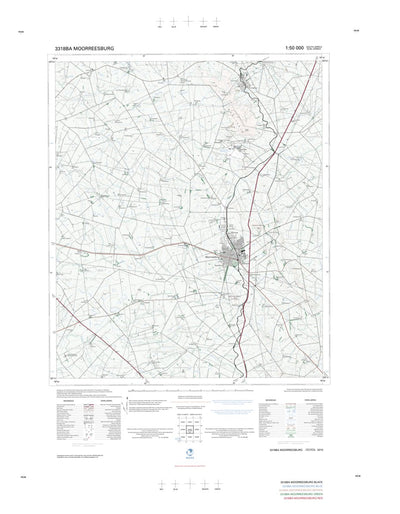 3318BA MOORREESBURG Map By Chief Directorate National Geo spatial 3318ba-moorreesburg-map-by-chief-directorate-national-geo-spatial