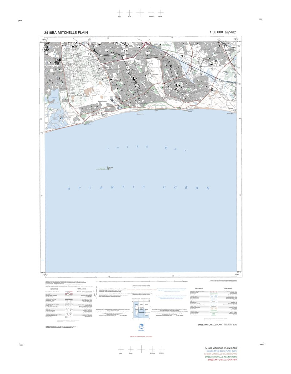 3418BA MITCHELLS PLAIN (8th Edition) Map by Chief Directorate: National ...