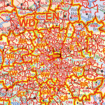 XYZ Postcode District Map - (D8) - United Kingdom