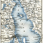 Copenhagen (Kjöbenhavn, København) and its farther vicinities´ map, 1910