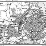 Copenhagen (Kjöbenhavn, København) town plan, 1887