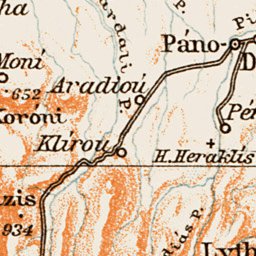 Cyprus (Κύπρος, Kıbrıs) general map, 1914