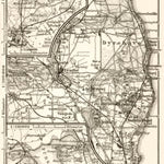Dyrehave and environs map (Jægersborg Dyrehave in Copenhagen), 1911