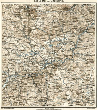 Karlový Vary environs map, 1908