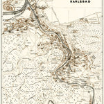 Karlsbad (Karlový Vary) town plan, 1908