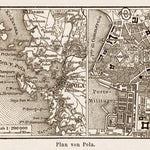 Pola (Pula) environs map, 1903