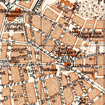 Prag (Prague, Praha), town plan (names in Czech), 1913