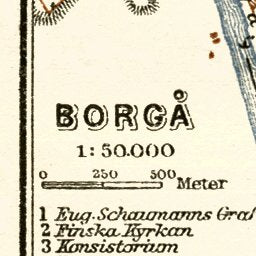 Borgå (Porvoo) town plan, 1914