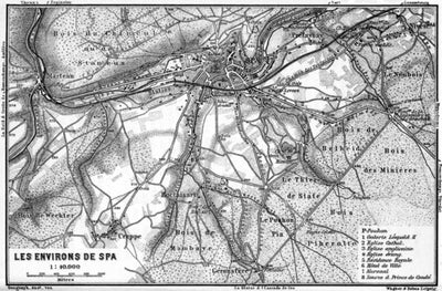 Spa and environs map, 1904