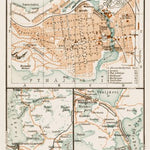 Tampere (Tammerfors) town plan, 1929. Environs of Tampere (town map)
