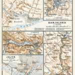 Vrbas River Valley from Jaice to Banja Luka map, 1929
