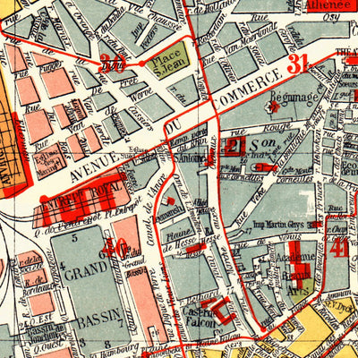 Antwerp (Antwerpen, Anvers) town plan, 1898