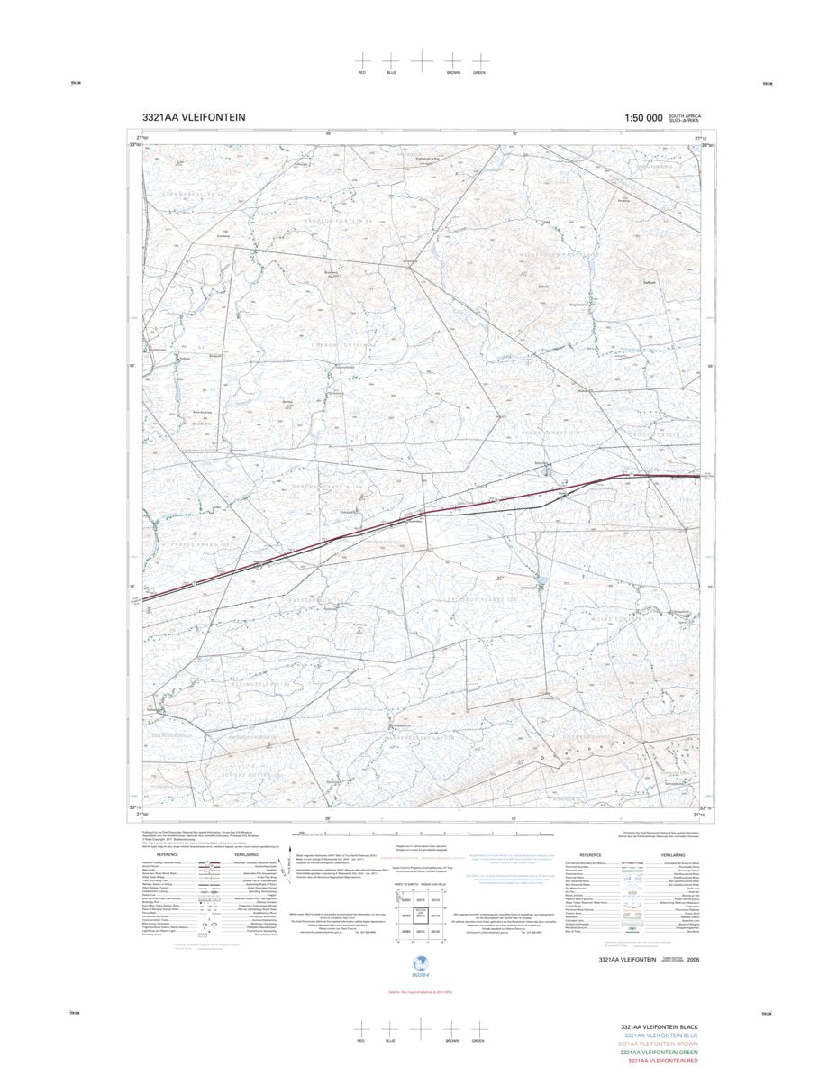 3321AA VLEIFONTEIN Map by Chief Directorate: National Geo-spatial ...