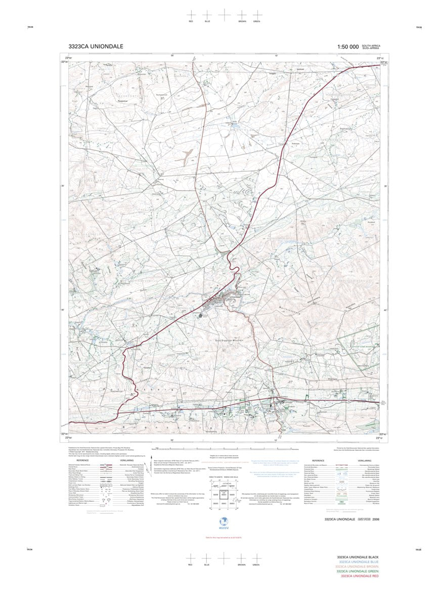 3323CA UNIONDALE Map by Chief Directorate National Geospatial Information Avenza Maps