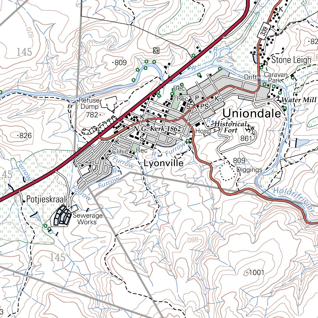 3323CA UNIONDALE Map by Chief Directorate National Geospatial Information Avenza Maps
