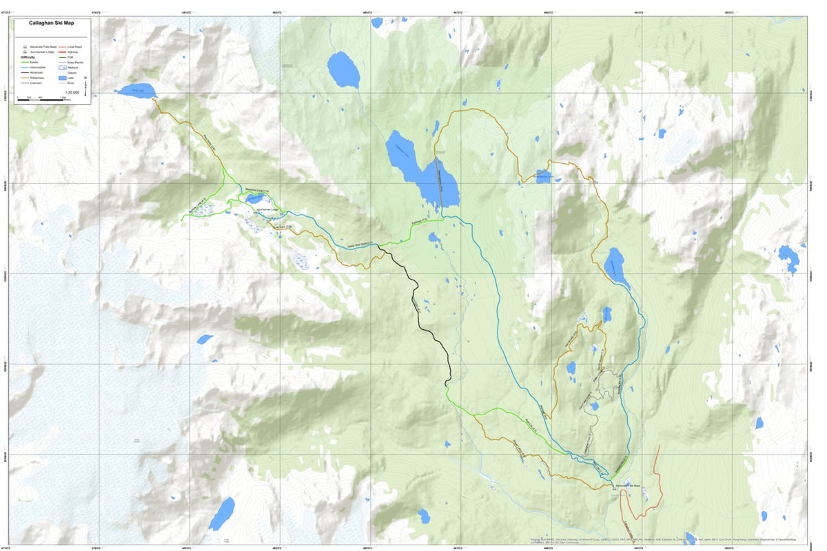 Callaghan Country Map by Raven's Eye Consulting Ltd. | Avenza Maps
