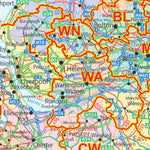 XYZ UK Postcode Area Political Map - (AR2)