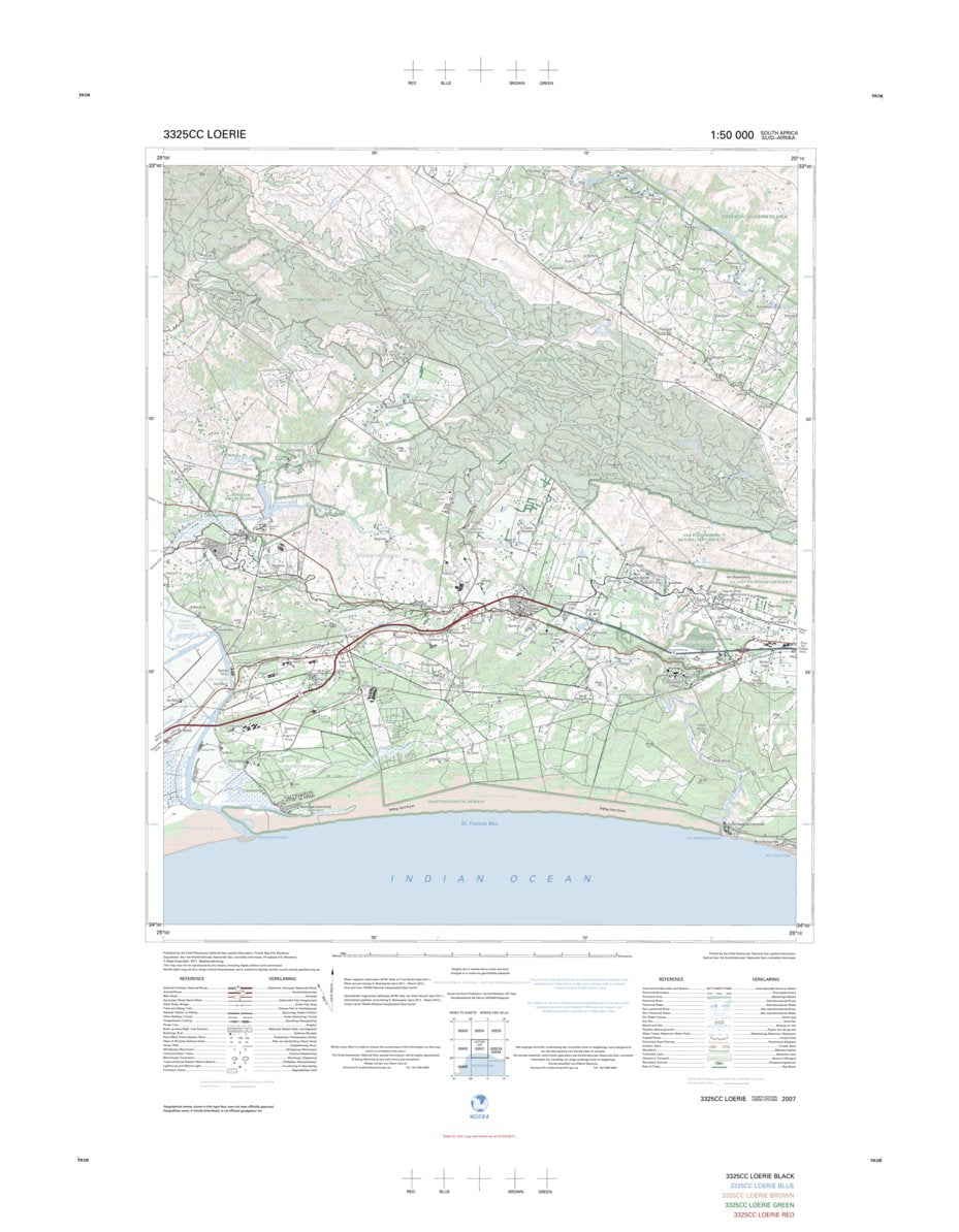 3325CC LOERIE Map by Chief Directorate: National Geo-spatial ...
