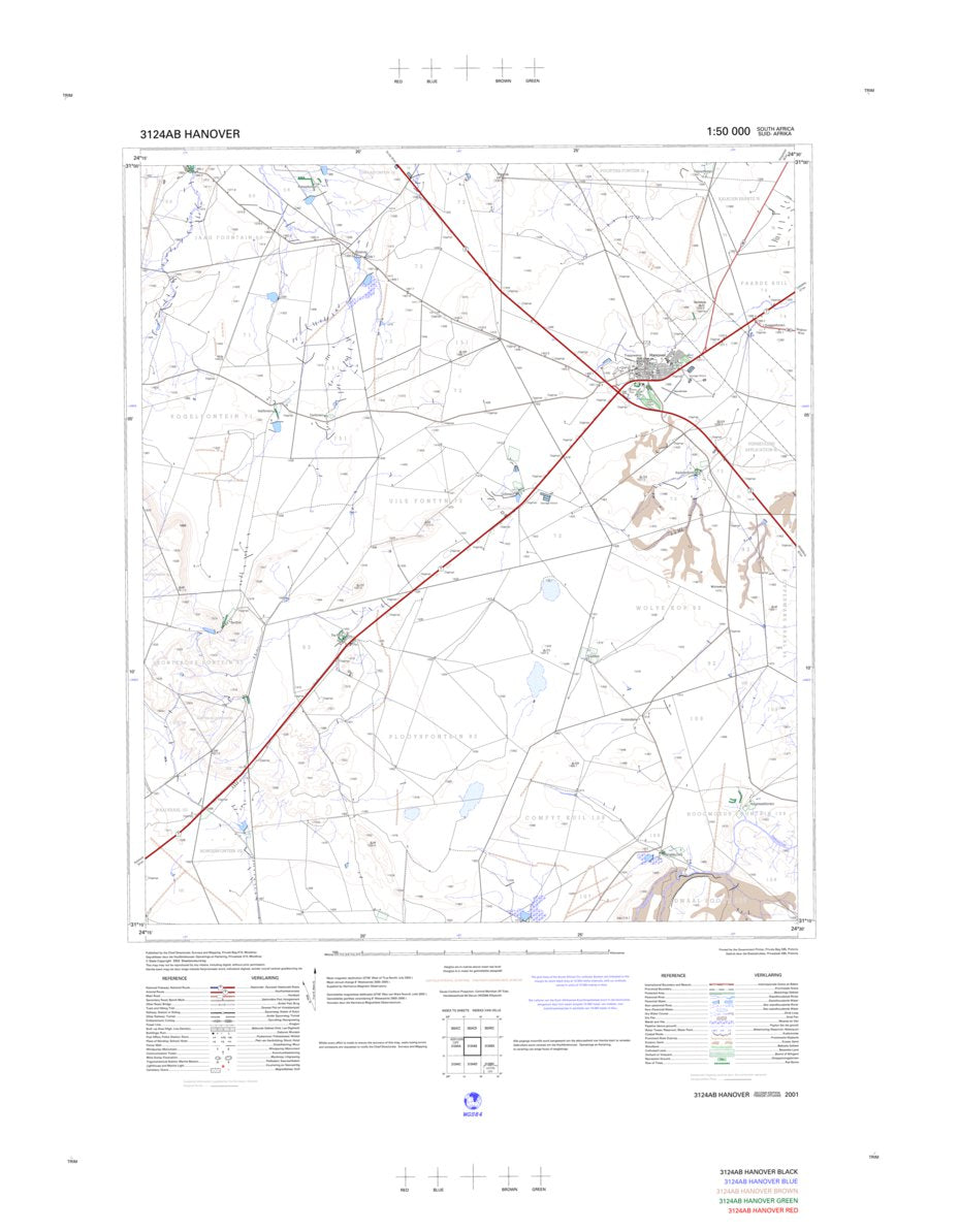 3124AB HANOVER Map by Chief Directorate: National Geo-spatial ...