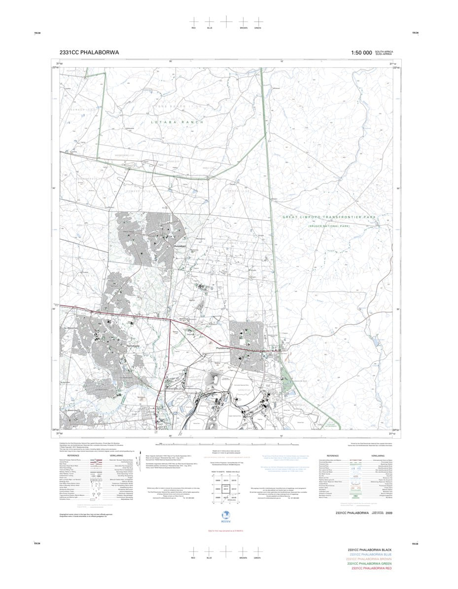 2331CC PHALABORWA Map By Chief Directorate National Geo spatial 2331cc phalaborwa map by chief directorate national geo spatial