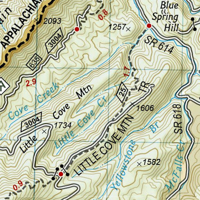 1504 AT Bailey Gap to Calf Mtn (map 09)