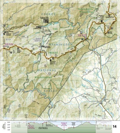 1504 AT Bailey Gap to Calf Mtn (map 14)