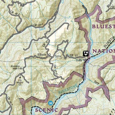 242 New River Gorge National River (Bluestone River inset)
