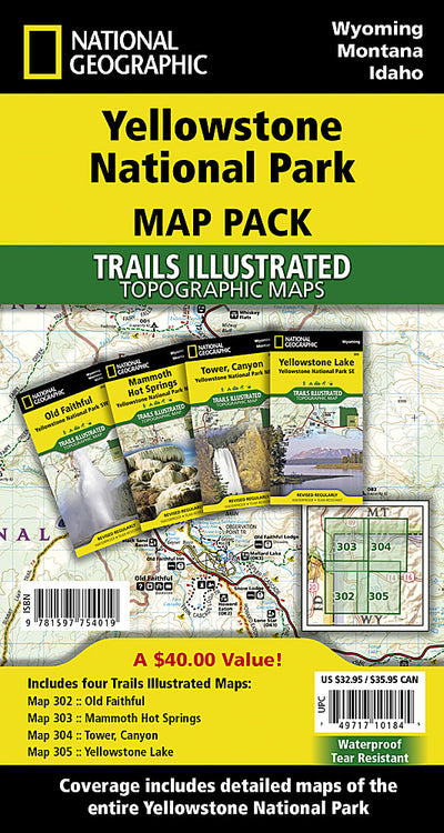 Yellowstone National Park [Map Pack Bundle]