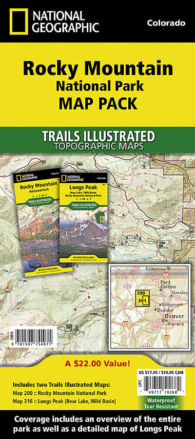 Rocky Mountain National Park [Map Pack Bundle]