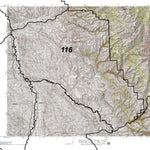 HuntData Wyoming Topo Map for Antelope Unit 116 Preview 1