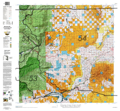 HuntData Wyoming Land Ownership Map for Elk Unit 54w