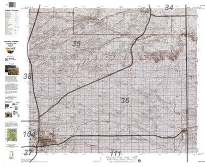 HuntData Wyoming Topo Map for Antelope Unit 36 Preview 1