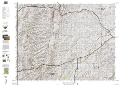 HuntData Wyoming Topo Map for Elk Unit 105