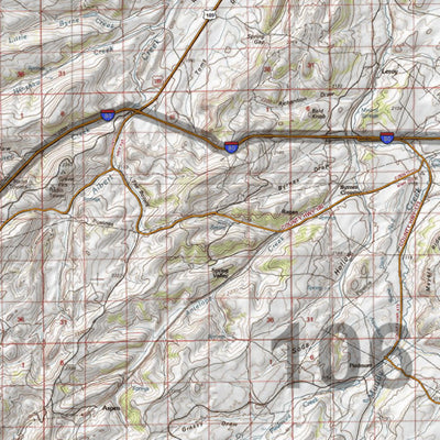 HuntData Wyoming Topo Map for Elk Unit 105