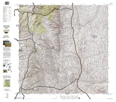 HuntData Wyoming Topo Map for Elk Unit 34