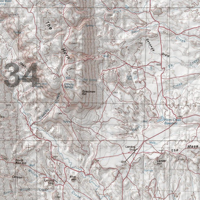 HuntData Wyoming Topo Map for Elk Unit 34