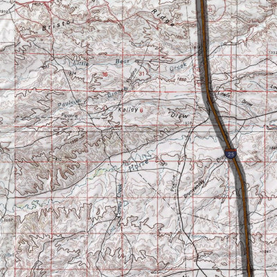 HuntData Wyoming Topo Map for Elk Unit 3S