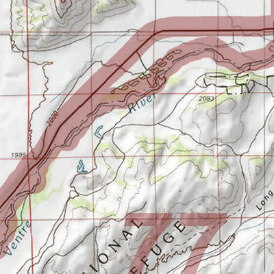 HuntData Wyoming Topo Map for Elk Unit 77