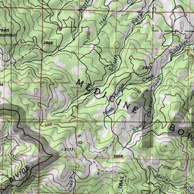 HuntData Wyoming Topo Map for Elk Unit 14