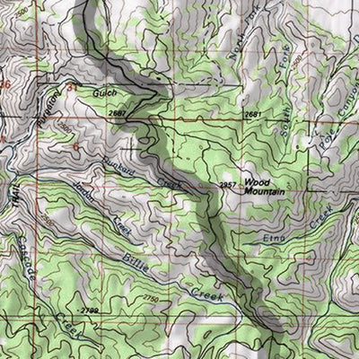 HuntData Wyoming Topo Map for Elk Unit 14